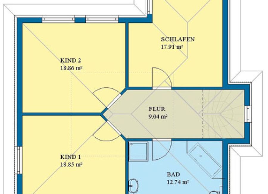 Haus Stadtvilla Florenz | Grundriß - Dachgeschoß